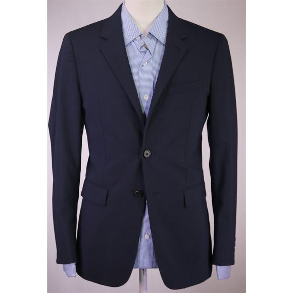 Theory Men's Chambers Solid Navy Blue Wool 2-Btn Slim Fit Blazer 36R - Picture 2 of 9